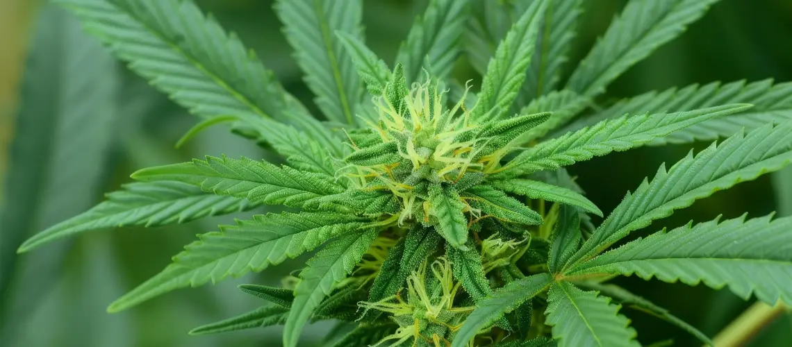 Cannabis plant in a clinical setting representing holistic care